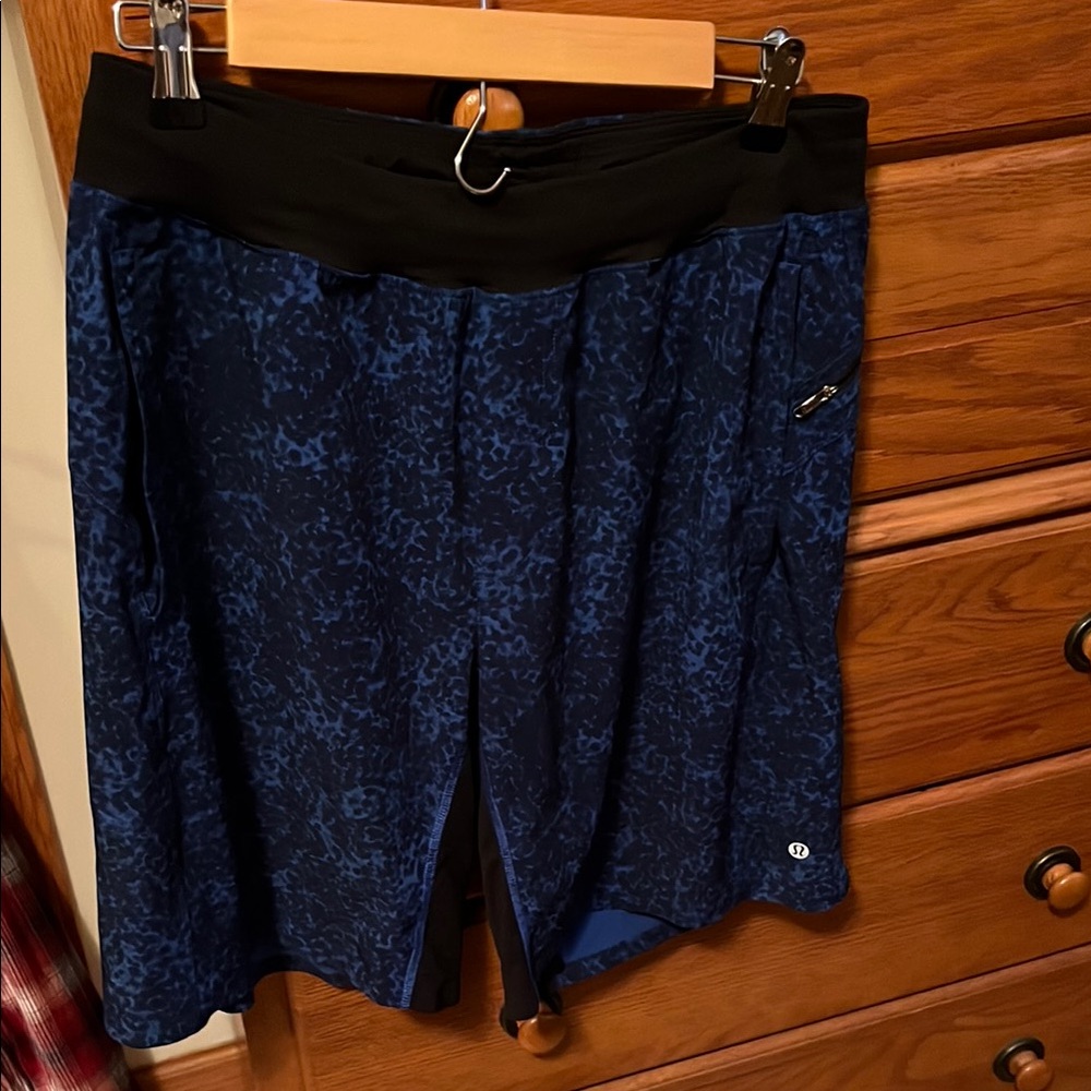 Lululemon Blue Patterned Athletic Shorts